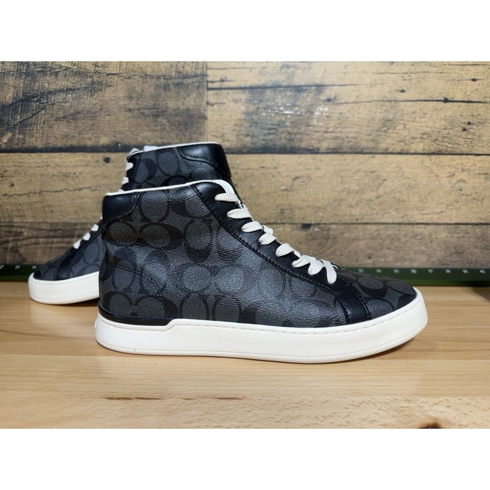 🔥NEW-Coach Clip High Top Men’s Sneaker Charcoal/ Black G5385 Size 8D /9.5 WMN - Picture 4 of 10